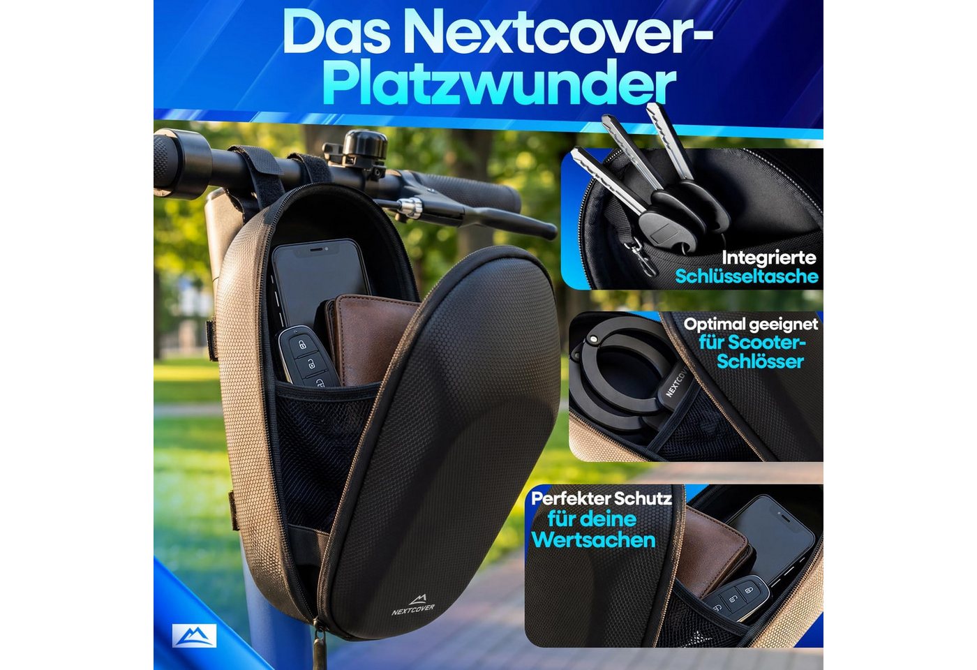 Nextcover Kettenschloss NEXTCOVER® E-Scooter Schloss [Steel-Secure-Technologie] Bild 2