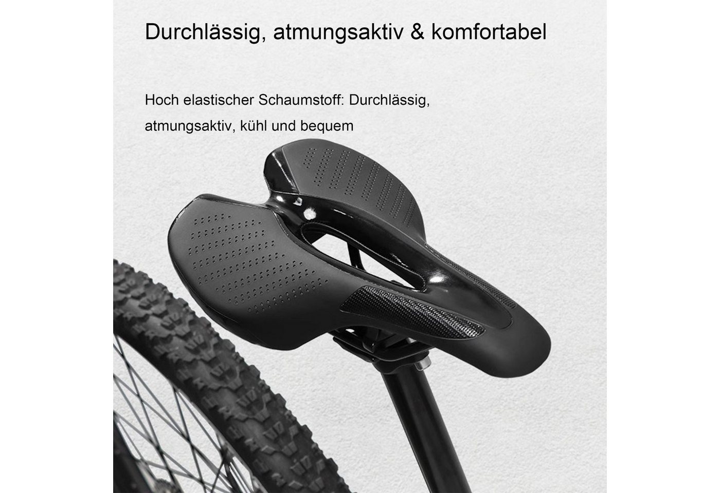 ibettertec Fahrradsattel Universal Fahrradsattel mit Memory-Schaum für MTB Rennrad Gravel Ebike (Fahrradsattel Sattel Bikesattel Mountainbikesättel Ergonomisch Superleicht, 1-tlg., Lieferinhalt: 1 x Carbon Fahrradsattel), Memory Schaum Fahrradsattel Mountainbikesättel Universal Bild 4