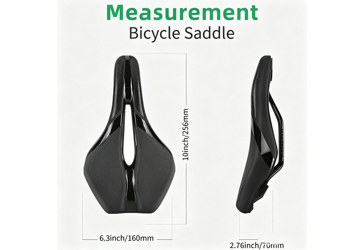 ibettertec Fahrradsattel Universal Fahrradsattel mit Memory-Schaum für MTB Rennrad Gravel Ebike (Fahrradsattel Sattel Bikesattel Mountainbikesättel Ergonomisch Superleicht, 1-tlg., Lieferinhalt: 1 x Carbon Fahrradsattel), Memory Schaum Fahrradsattel Mountainbikesättel Universal Bild 5