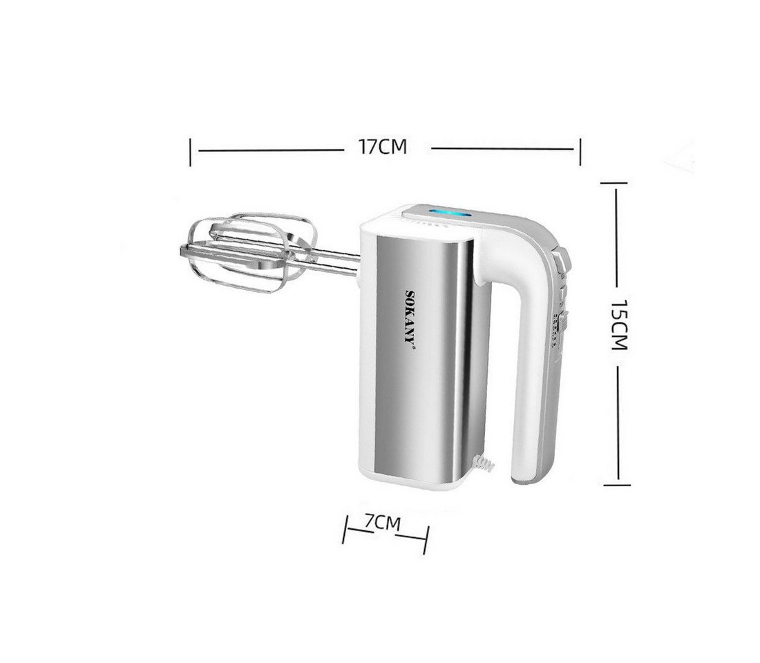 SOKANY Handmixer 800W, Handrührgerät 5 Geschwindigkeiten mit Turbo, 800 W Bild 2