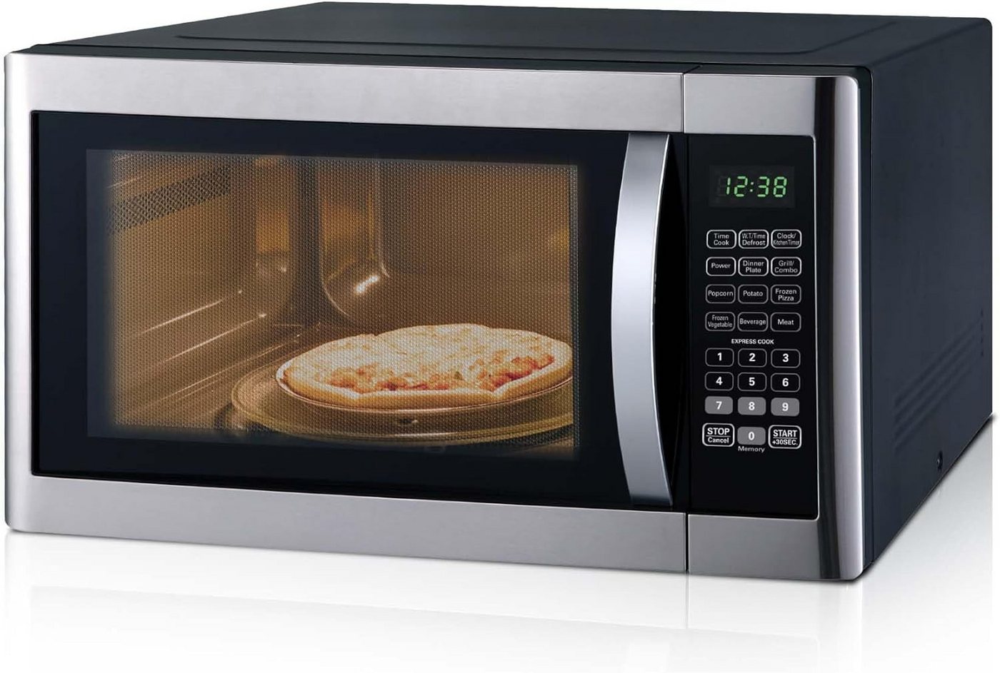 Smad Mikrowelle Großvolumiger, multifunktionaler Mikrowellenofen mit 11 Leistungsstufen und 6 Kochprogrammen., Grill, 42 l, 1100 W Mikrowellenleistung + 1400 W Grillleistung Bild 3