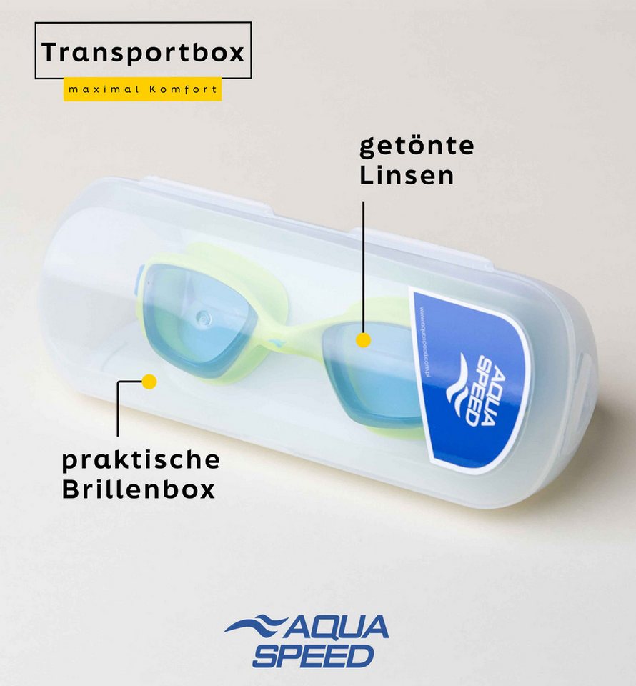 Aqua Speed Schwimmbrille Vortex Schwimmmaske verspiegelt schwarz-blau – UV-Schutz & Komfort, (Sicherer Halt bei Startsprung, Wenden & hohem Tempo), Extra haftende Dichtungen – kein Wassereintritt beim Tauchen Bild 2