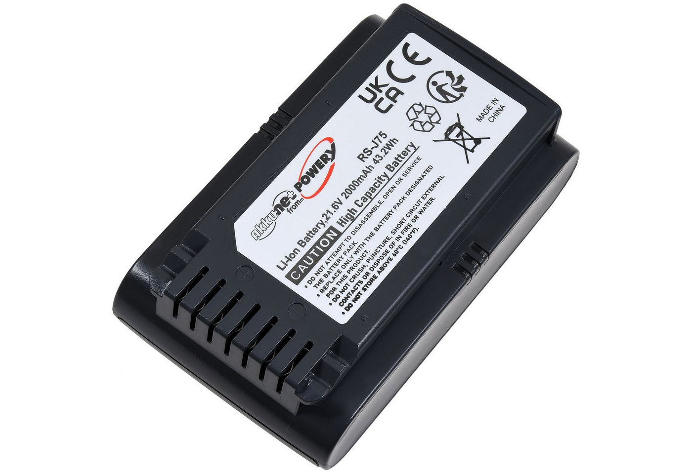 Powery Akku für Samsung Jet 75 Jet 75 multi Jet 75 premium Staubsauger-Akku 2000 mAh (21.6 V) Bild 3
