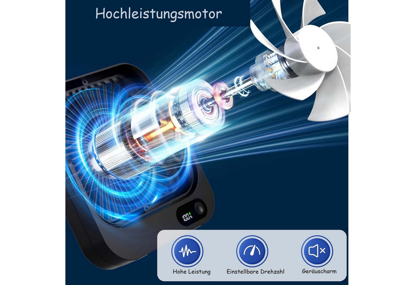 Bomiclss Mini USB-Ventilator Magnetischer Reiseventilator,wiederaufladbarer, Reiseventilator Bild 3