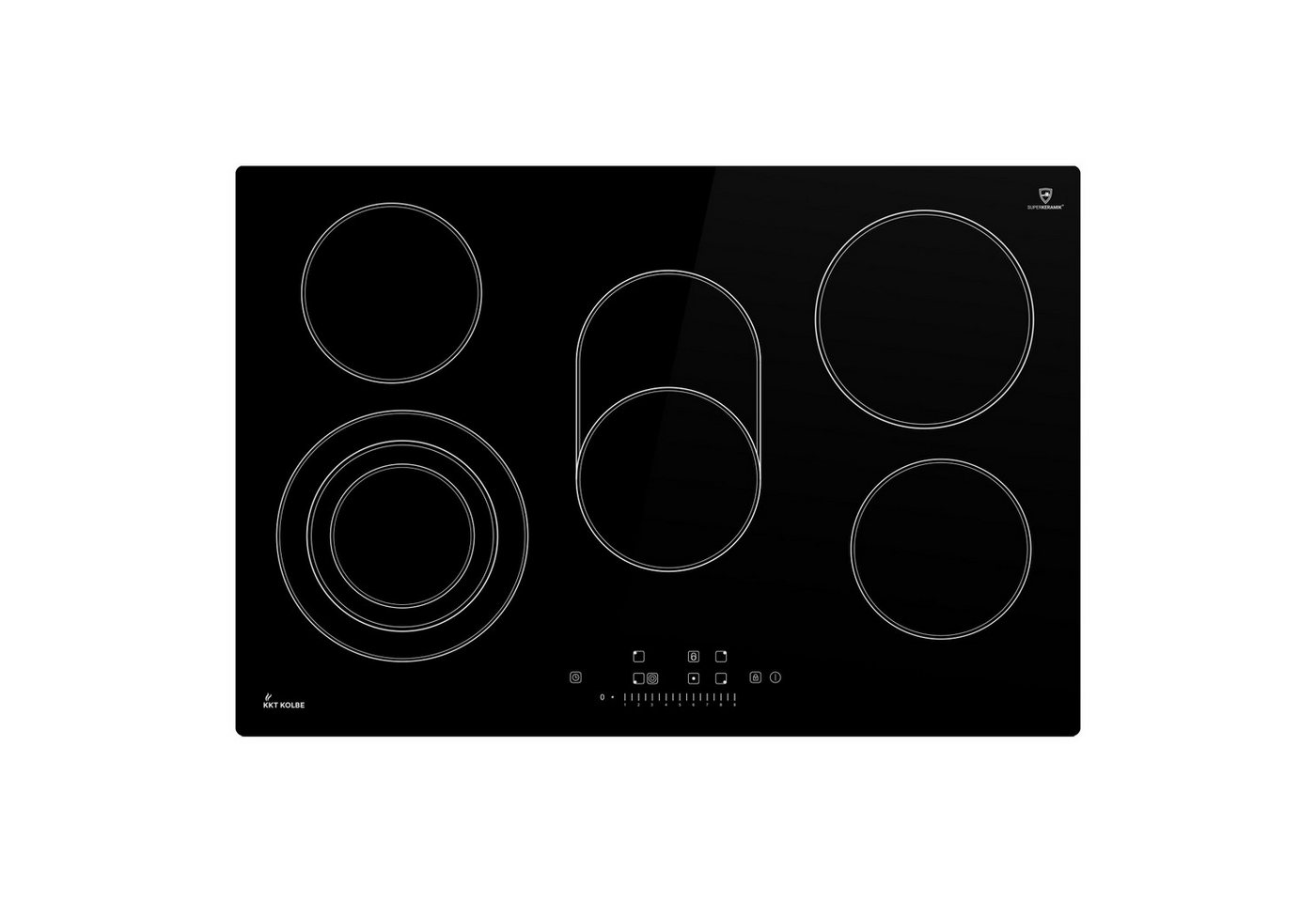 KKT KOLBE Elektro-Kochfeld CH7705RL, 5 Zonen / TouchSelect / Glaskeramik / 9 Stufen / Rahmenlos Bild 3