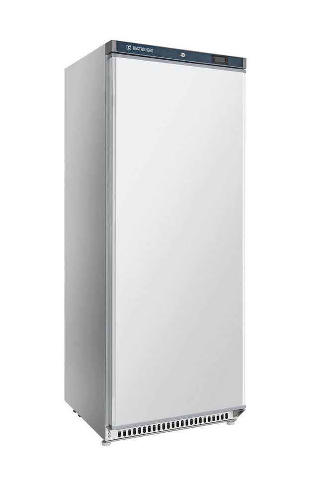 GastroHero Vollraumkühlschrank Lagerkühlschrank ECO 600 Weiß Umluftkühlung 562 Liter LKSE600, 190 cm hoch, 77.5 cm breit, geeignet für gekühlte Lebensmittel und Getränke im Profibereich