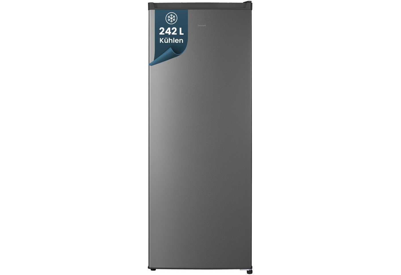 homeX Kühlschrank CS2422E-S, 143 cm hoch, 54.5 cm breit, 242 L, Vollraumkühlschrank ohne Gefrierfach groß, freistehend, 37 dB Bild 5