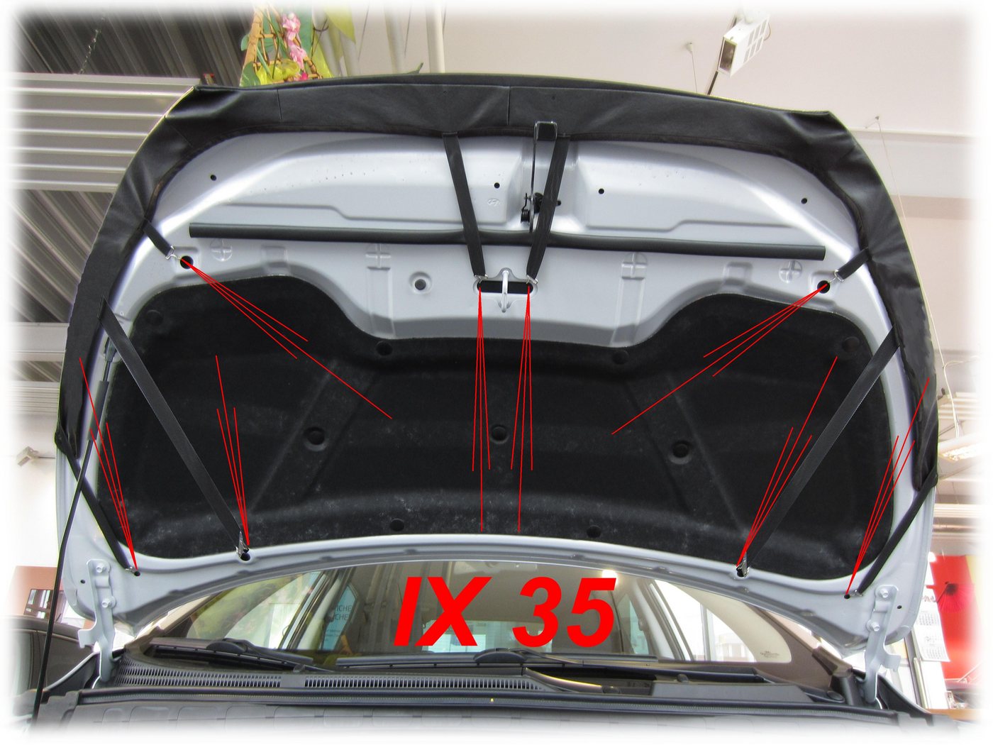 auto-bra Autoplane Steinschlagschutz kompatibel mit Hyundai IX35 09-15 Haubenbra Bra Bild 3