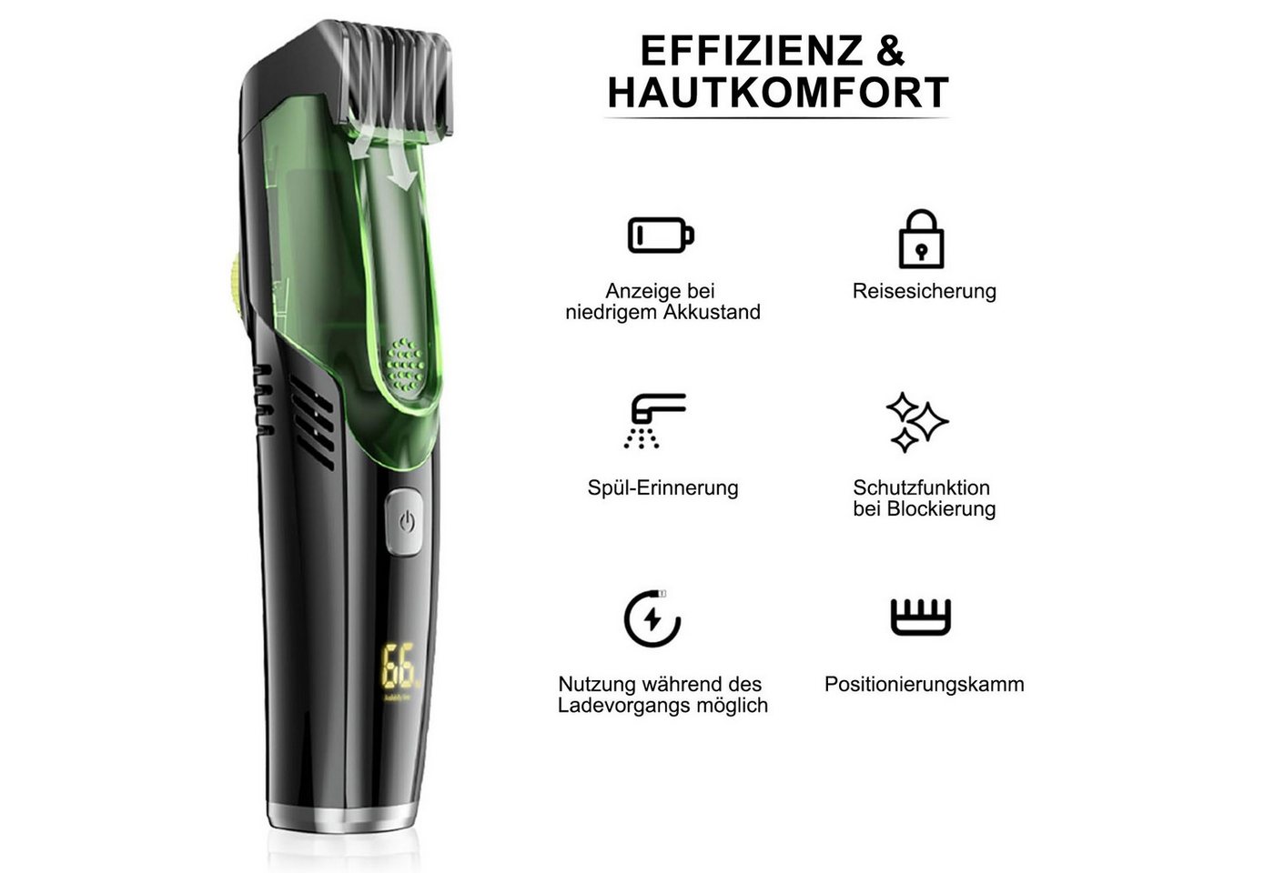 AIMAX Haarschneider Haarschneidemaschine Set Haarschneider mit 20 Längeneinstellungen, Elektrischer mit 2 Kamm, Barttrimmer Bartschneider Verstellbar Nass & Trocken