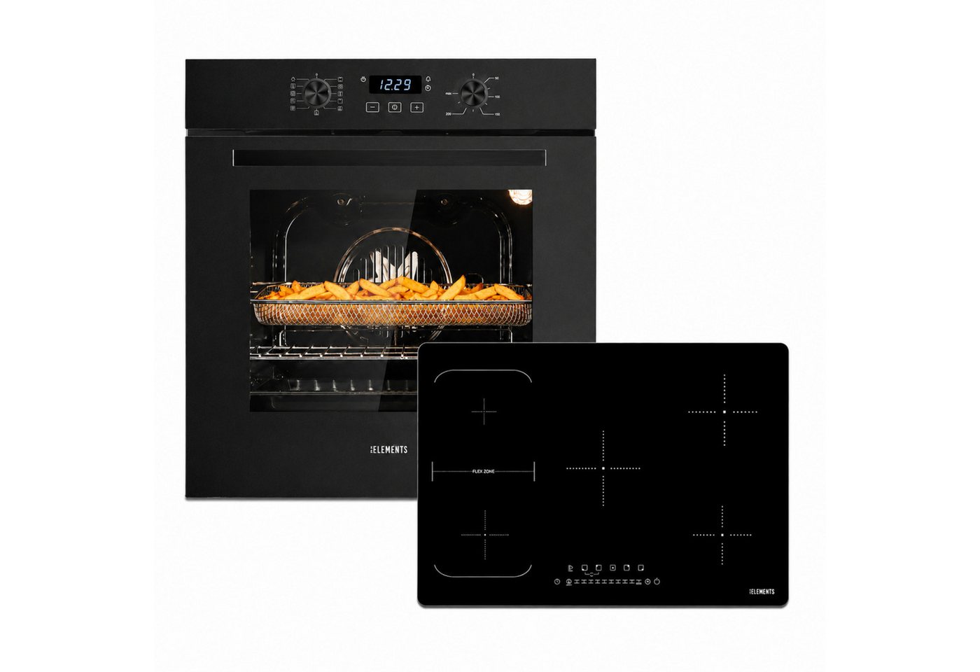 KB Elements Induktions Herd-Set Einbaubackofen 60 cm mit 5-Zonen Induktionskochfeld 77cm, Air Fry, Steam Clean, A+, Induktionskochfeld mit 5 Zonen Bild 5