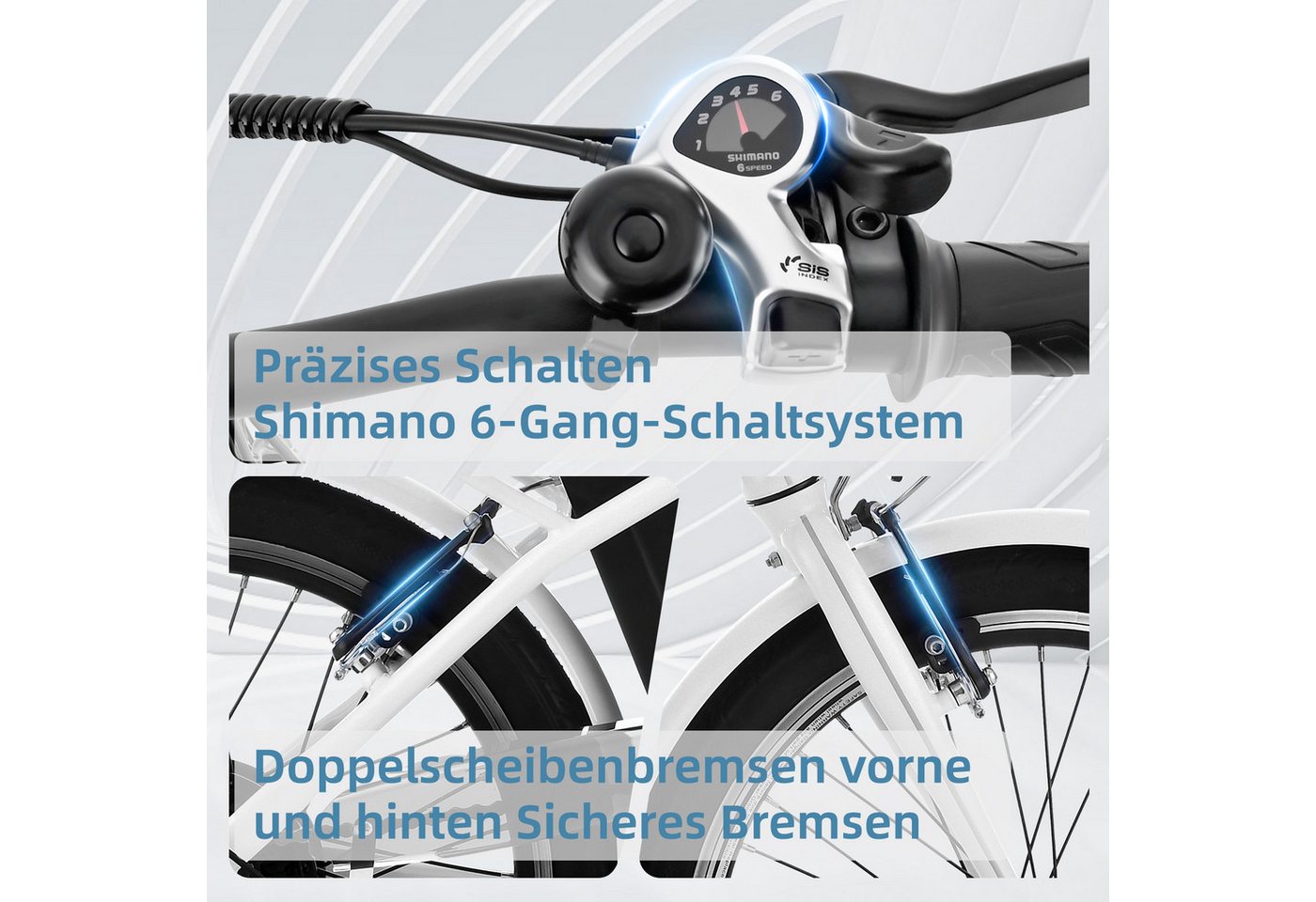 VECOCRAFT E-Bike Faltrad 20 Zoll Klapprad Elektrofahrrad Pedelec 36V 7.8/13Ah Akku, NEMESIS, 6 Gang Shimano, Kettenschaltung, Heckmotor, 468 Wh, (55-80km), Pedelec, E-Citybike mit Tiefeinstieg für Damen & Herren,bis zu 120KG Bild 2