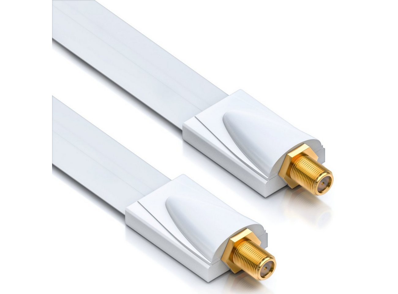 deleyCON deleyCON SAT Fensterdurchführung Flachkabel SAT Kabel Kupplung SAT-Kabel