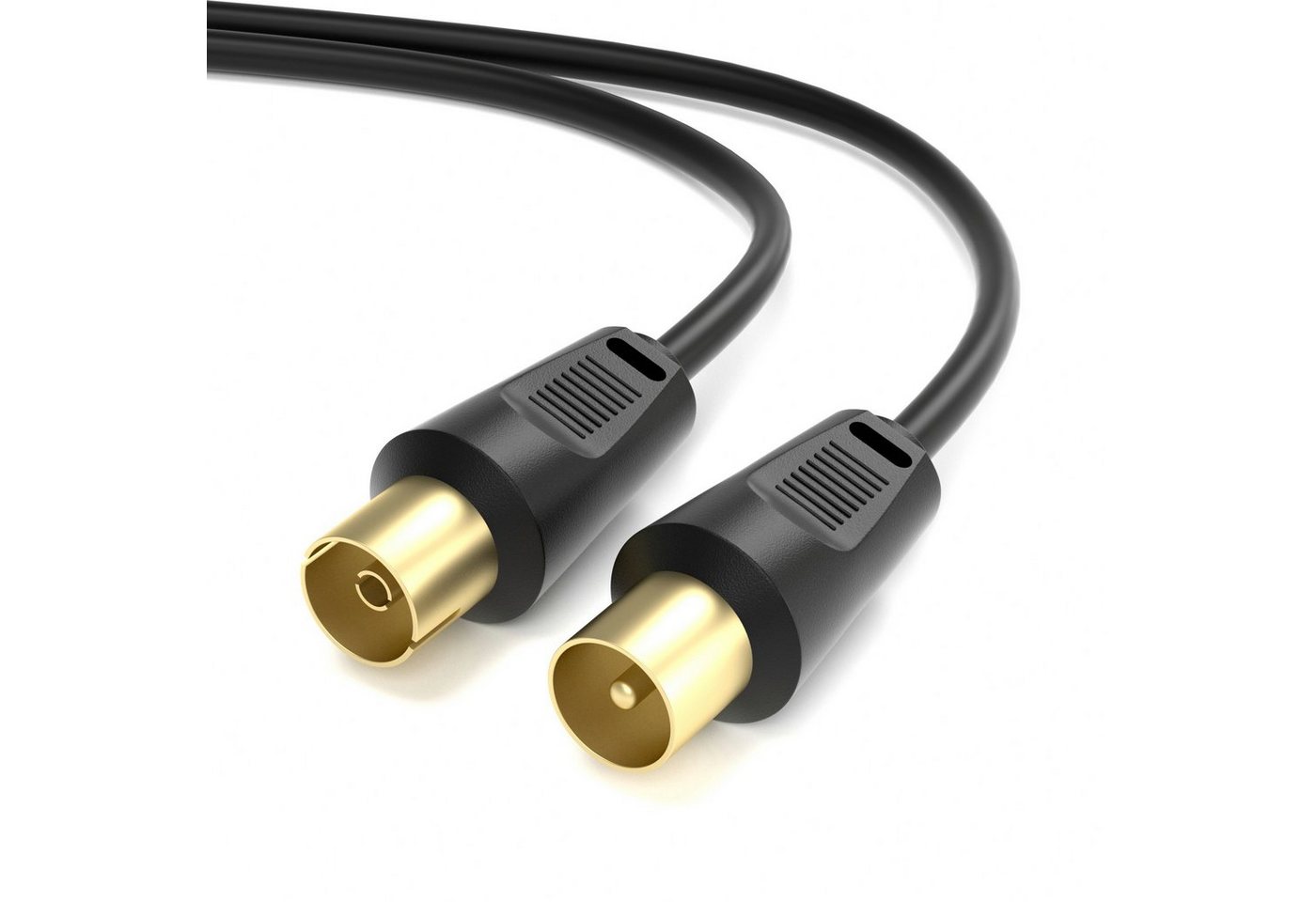 JAMEGA TV Antennenkabel HDTV FullHD 135db 75Ohm Koaxialkabel 4K UHD Koax SAT-Kabel, TV Koax, (200 cm)