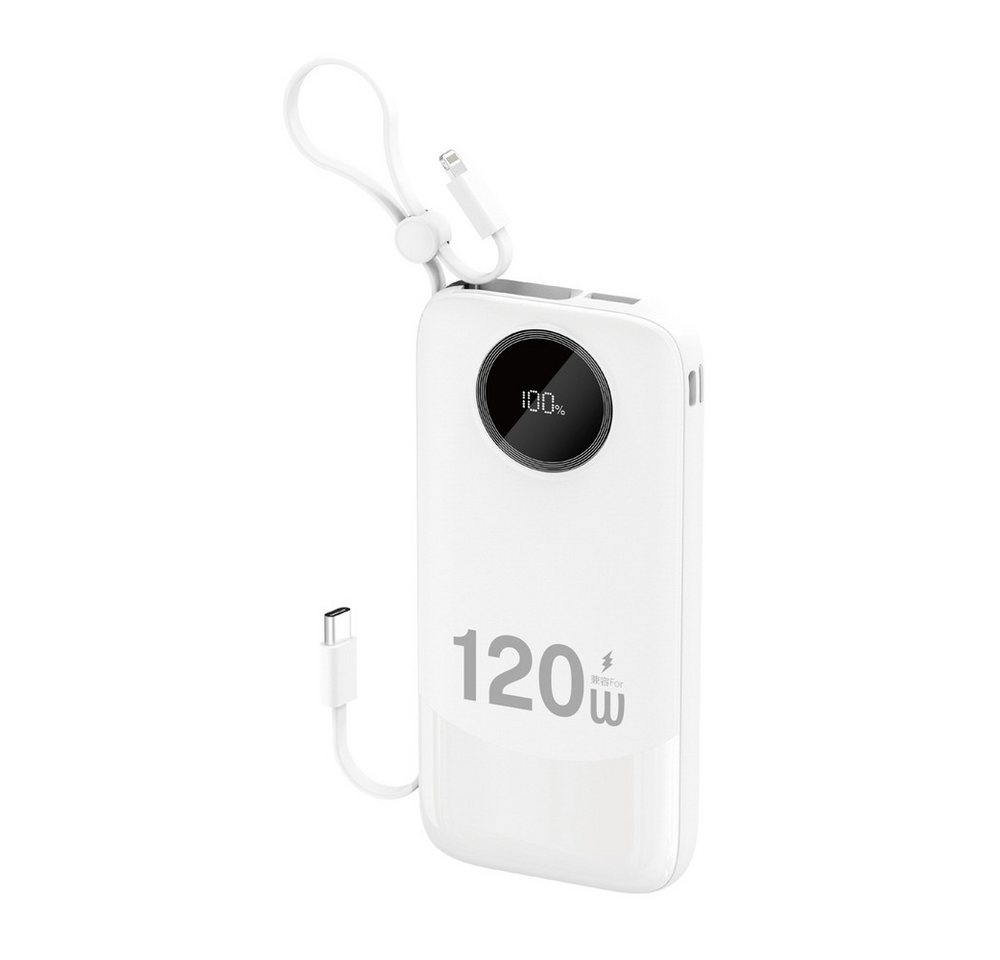 Dudao Dudao K13 10000mAh Powerbank mit Kabel Weiß Powerbank Bild 2
