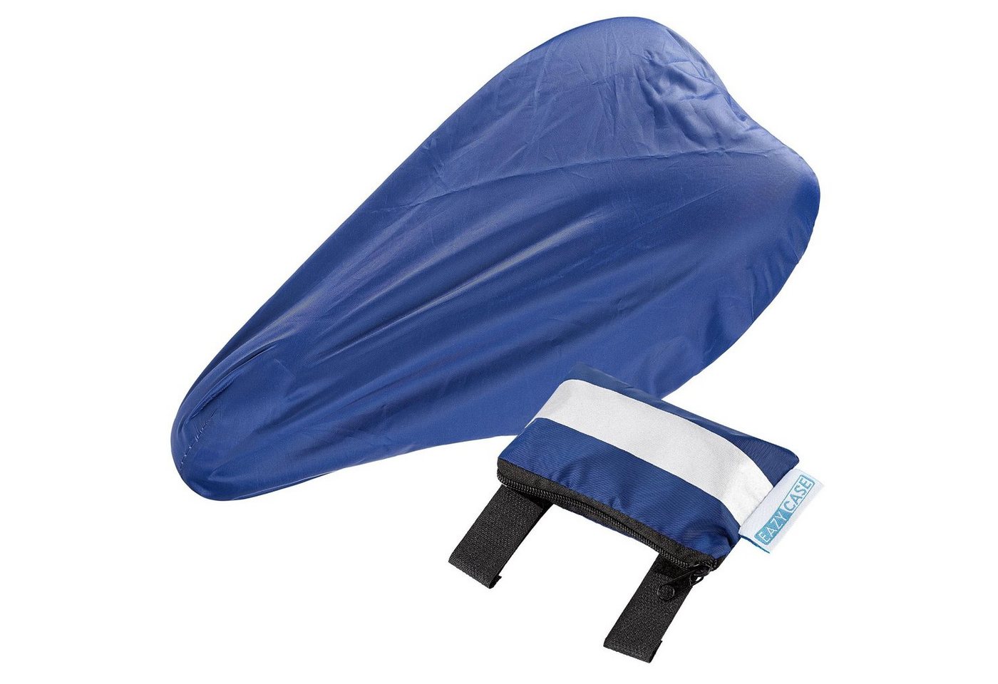EAZY CASE Sattelbezug Universal Regenschutz für Sattel, Regenschutz für Sattel Regenhaube Hülle mit Gummiband wasserfest Blau