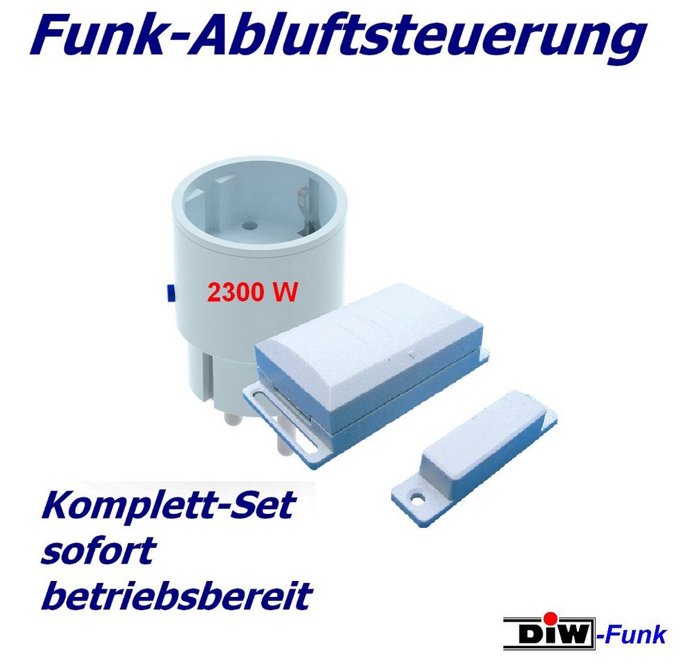 DIW-Funk Abluft-Set Funk Abluftsteuerung DFS-1000.5 Komplett-Set m. Fensterkontaktschalter, Zubehör für Dunstabzugshauben, Sofort einsatzbereit - kein Elektriker erforderlich. Bild 5