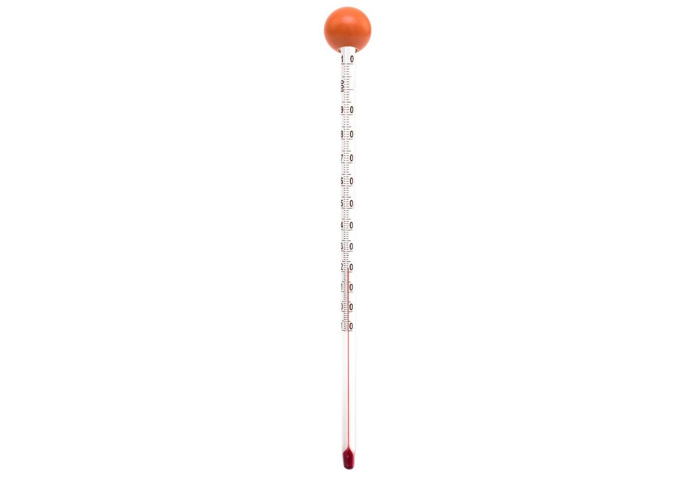 Lantelme Kochthermometer Teethermometer mit Holzkugel Farbwahl Tee Teekanne Glas Thermometer, Teethermometer 1-tlg., Holzkugel Farbe wählbar, 24cm lang, Teewasser Temperatur bis 110°C Analog, gut ablesbare Skala Bild 4