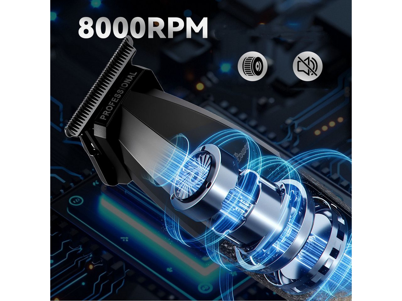 Scttomon Haarschneider G56, Barttrimmer, Trimmer für Haare & Bart, 8000 RPM, LED-Display Bild 4