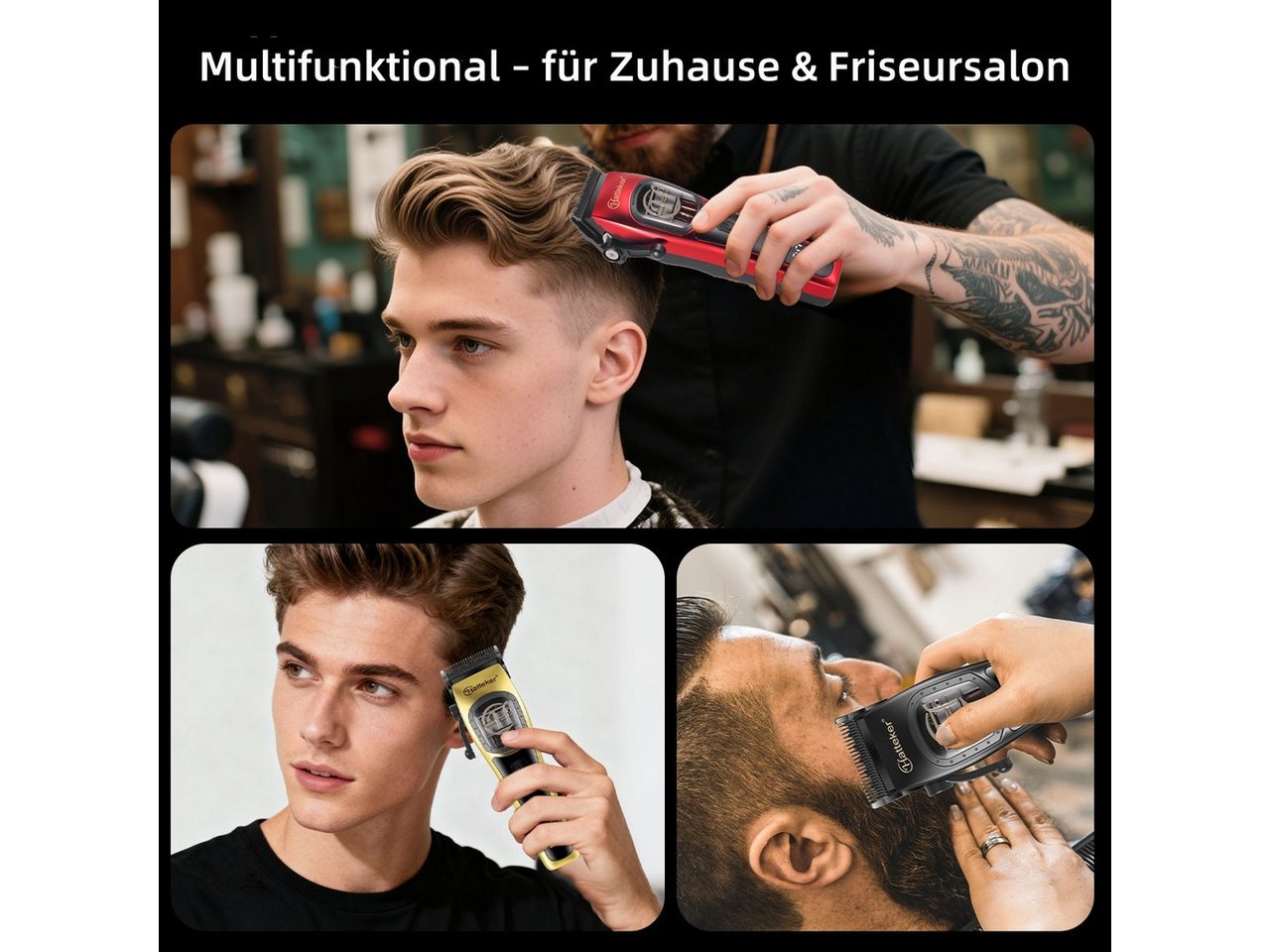 Scttomon Haarschneider G58, Professioneller Haarschneider & Barttrimmer, Barbershop-Haartrimmer USB-C & Ladestation Bild 2