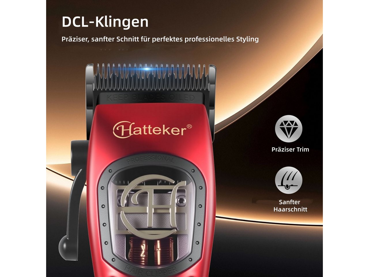 Scttomon Haarschneider G58, Professioneller Haarschneider & Barttrimmer, Barbershop-Haartrimmer USB-C & Ladestation Bild 3