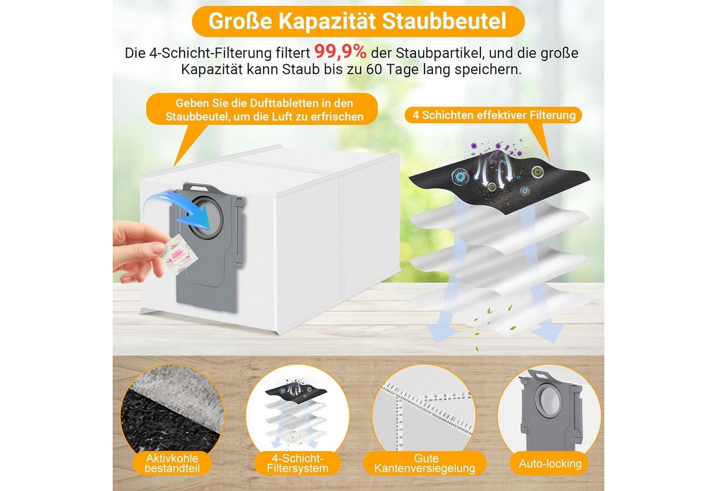 FELIXLEO Küchenmaschinen Zubehör-Set 32-teiliges Set passend für Roborock Q10 S5+ Staubsaugerroboter Bild 2
