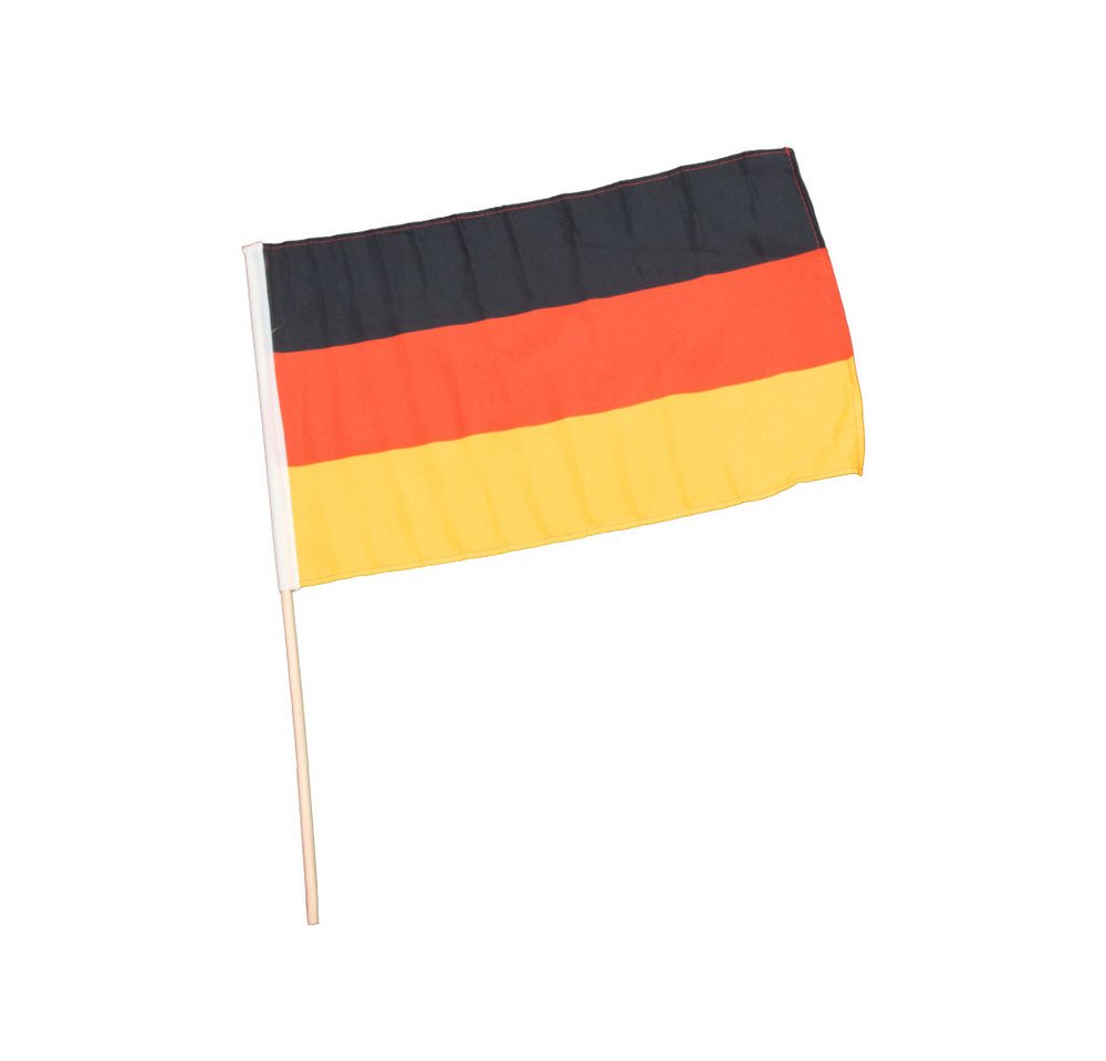 VertriebsArena GmbH Fahne Deutschland-Fahne 90x150cm mit Holzstock