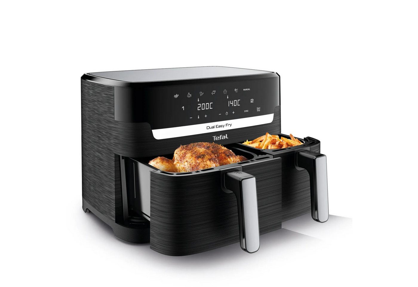 Tefal Heißluftfritteuse Jamie Oliver by Tefal Doppelkammer Heißluftfritteuse EY901, 2700 W, Zwei Schubladen, Sync-Funktion und 7 Garprogramme Bild 5