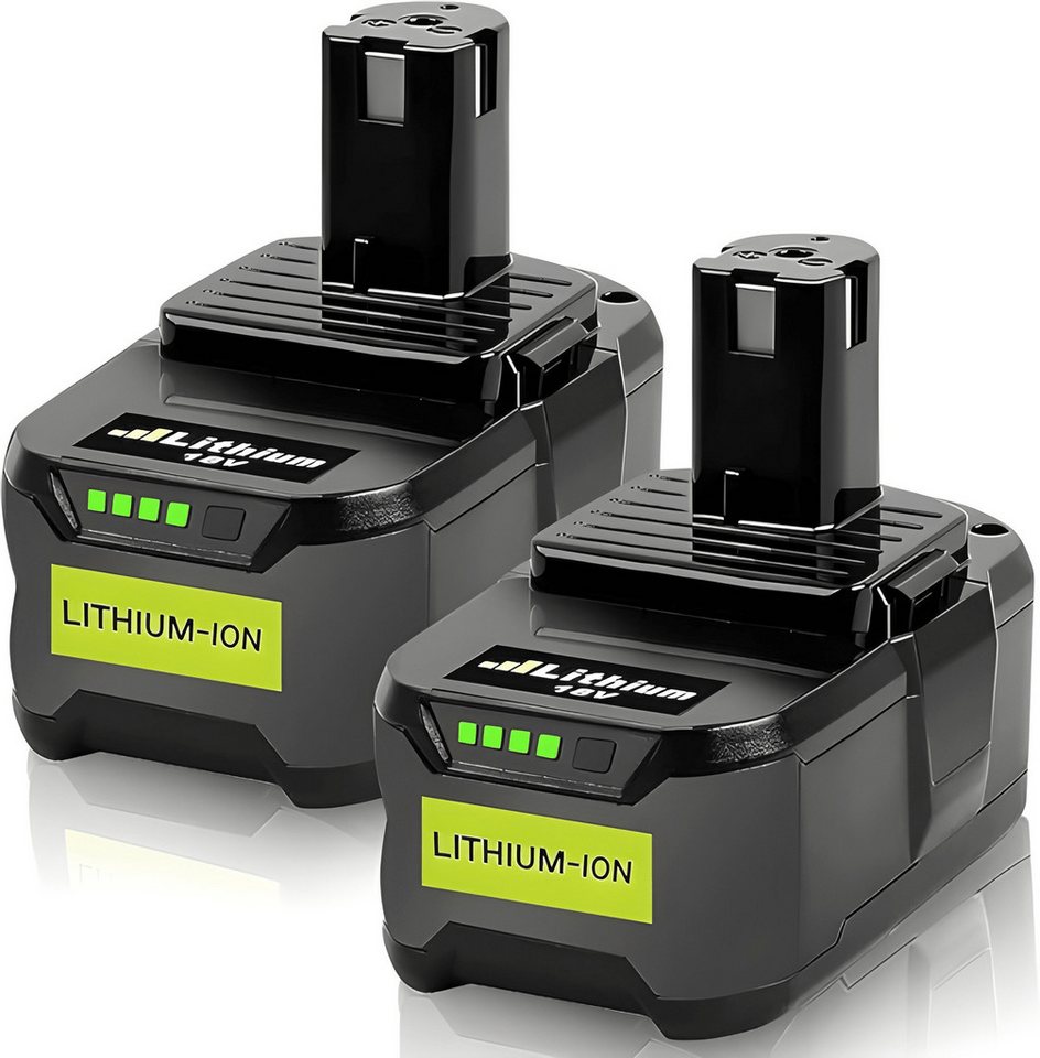 Athlix 2x Ersatzakku für Ryobi 18v Li-Ion Akku für P108 P107 P108 RB18L50 Akku, 2er Pack, Kein Memory-Effekt, bis 8000 mAh