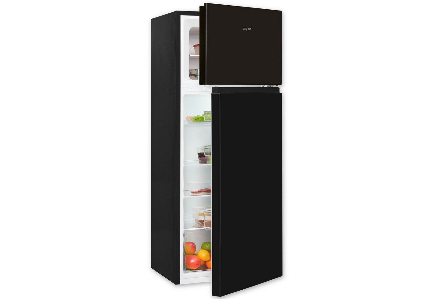 exquisit Kühl-/Gefrierkombination KGC5270-45-010E, 143.5 cm hoch, 55 cm breit, 4-Sterne-Gefrieren, Türanschlag wechselbar, LED-Innenbeleuchtung Bild 2