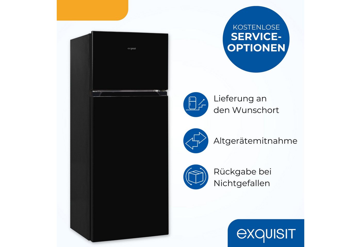 exquisit Kühl-/Gefrierkombination KGC5270-45-010E, 143.5 cm hoch, 55 cm breit, 4-Sterne-Gefrieren, Türanschlag wechselbar, LED-Innenbeleuchtung Bild 4