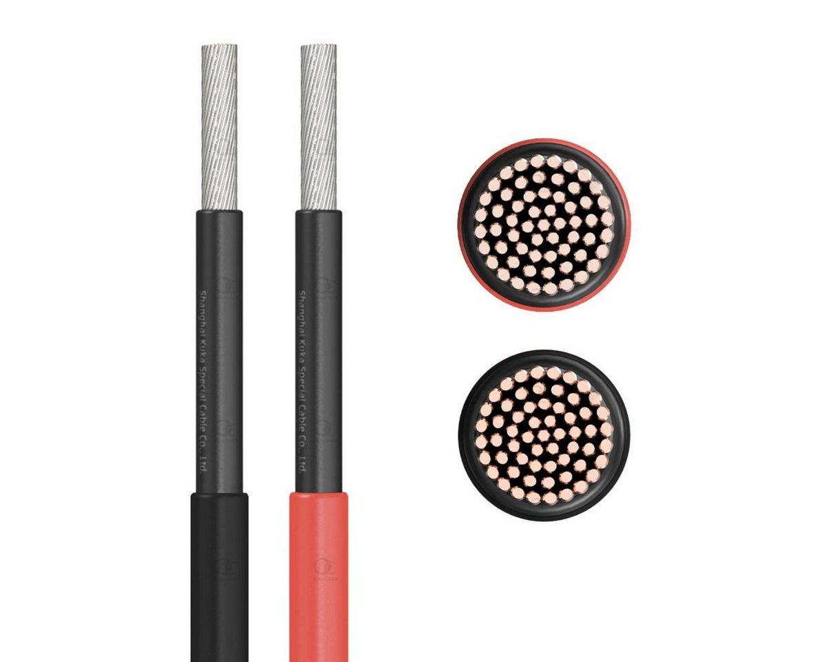 smartEC Solarkabel Verlängerungskabel 4 - 6mm² mit Stecker 2x 30m 6mm² Solarkabel, Außendurchmesser 5,2mm (3000 cm), Kabeltyp H1Z272-K IP68 Verlängerungskabel 5-30 Meter Bild 3