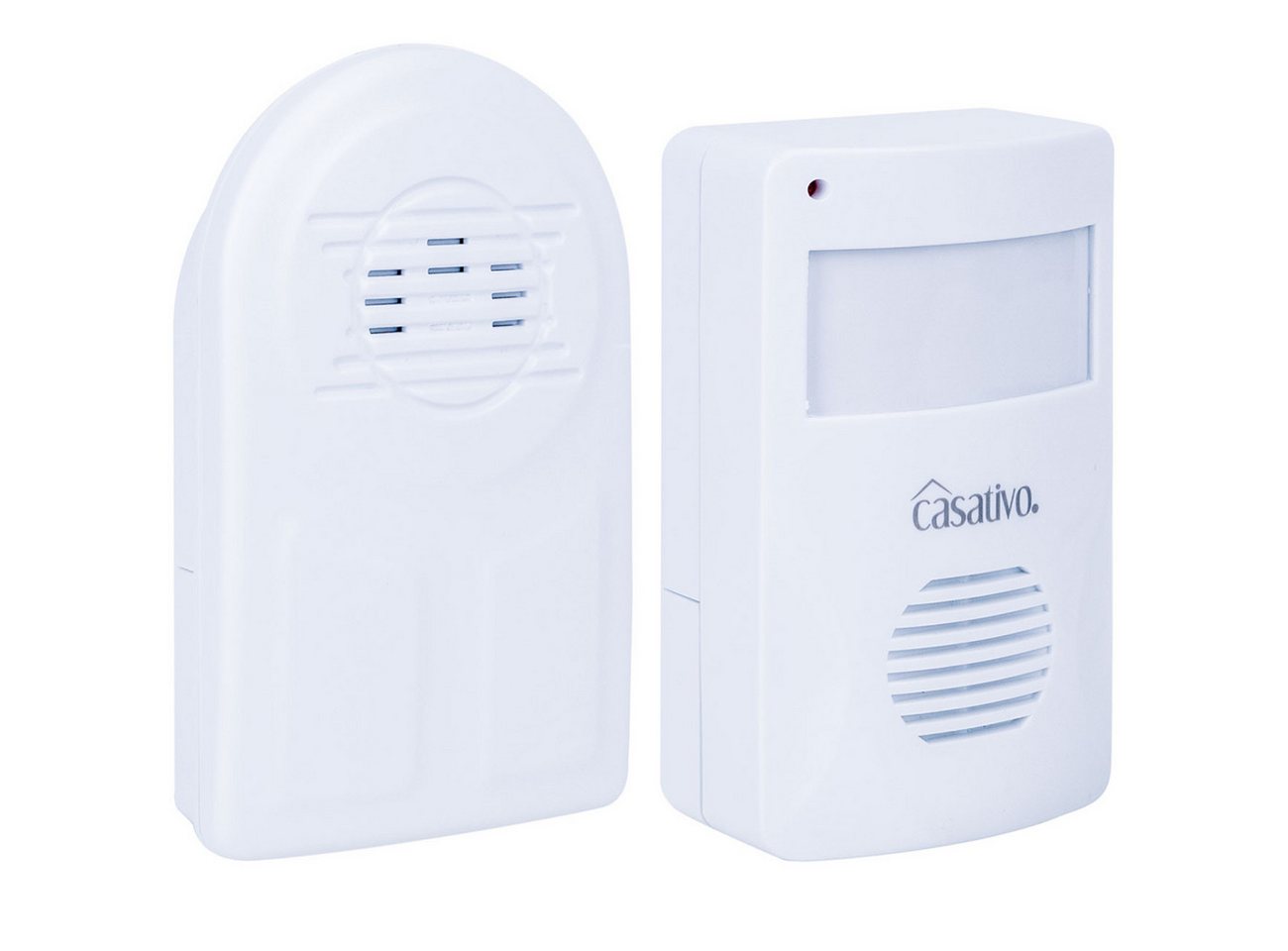 Casativo Bewegungsmelder Funk-Durchgangsmelder PIR-Sensor 8m Kabelloser Alarm-Bewegungsmelder, (2-St., 1er-Set & 2er-Set), 8m PIR-Sensor, 30m Reichweite & 3 Klingel-Optionen Bild 3
