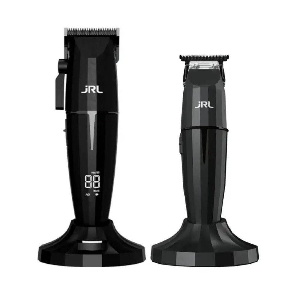 JRL Haarschneider Onyx Collection Combo Kit, Onyx Clipper & Trimmer inkl. Zubehör und 2 Ladestationen., Clipper & Trimmer Set, bis 5 Std. Laufzeit