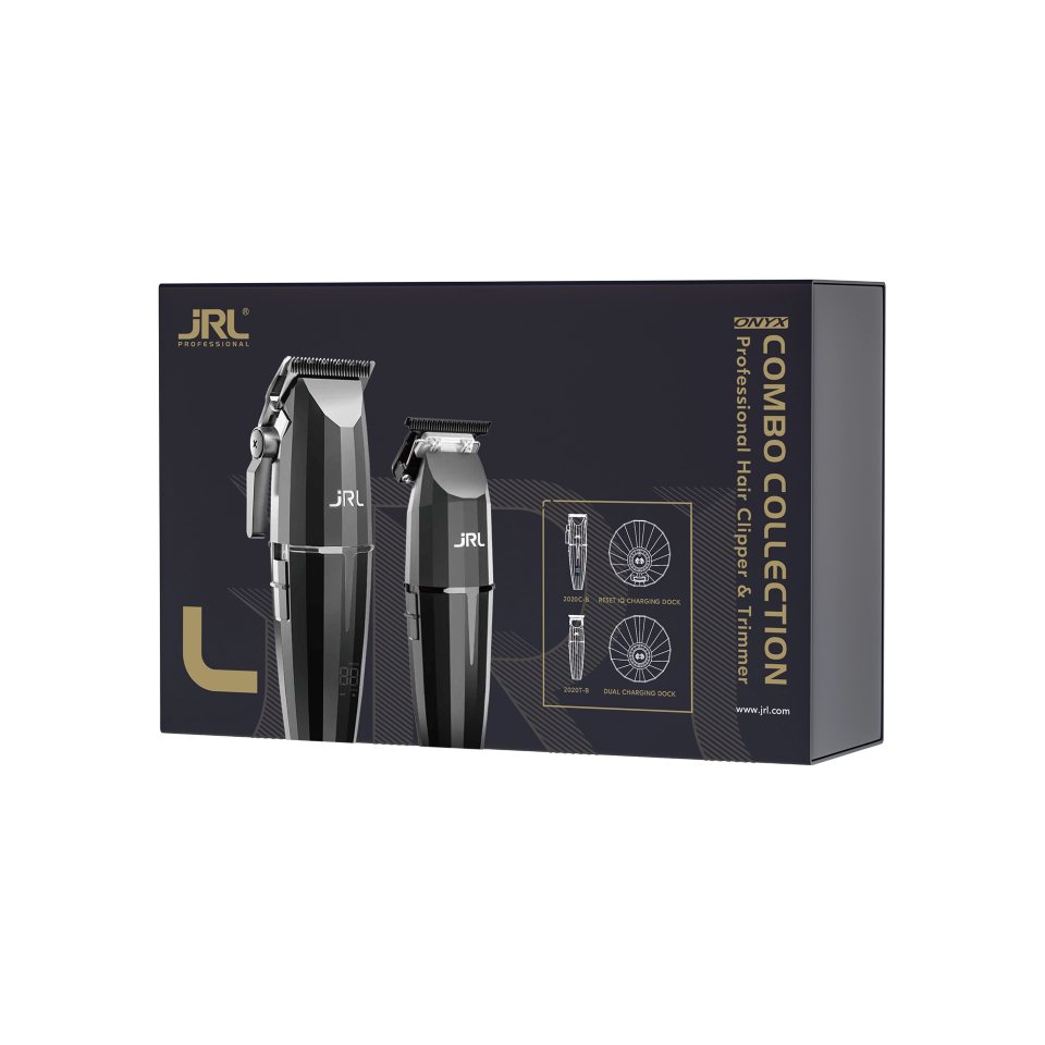 JRL Haarschneider Onyx Collection Combo Kit, Onyx Clipper & Trimmer inkl. Zubehör und 2 Ladestationen., Clipper & Trimmer Set, bis 5 Std. Laufzeit Bild 5