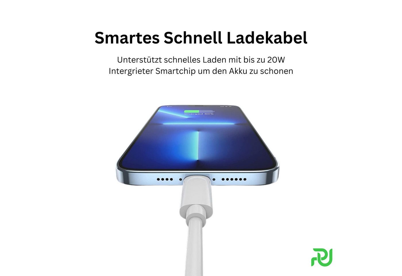 PlugUp iPhone Lightning Ladekabel USB-C für iPhone 11 12 13 14 Pro Max Plus Lightningkabel, USB-C, Lightning, USB Typ C (100 cm), Lightning Ladekabel für iPhone 8 X XS XR 11 12 13 14 Pro Max SE USB-C Bild 5