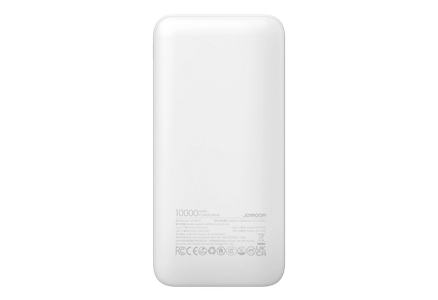JOYROOM JR-PBF12 - 10000 mAh Powerbank mit 2x USB A, 1x USB-C Ladebuchse 10000 mAh (5 V), PowerBank 3x USB Akku Power Zusatz Batterie Typ C Charger Ladegerät Bild 5
