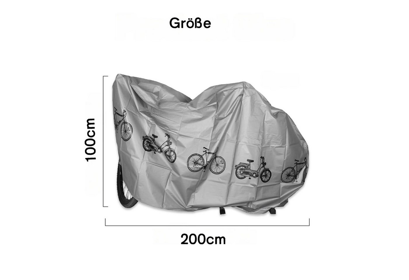 Diwzbyn Fahrradschutzhülle Wasserdicht Anti-Staub UV Abdeckung Fahrrad Regenschutz (1-St), Fahrrad Abdeckplane Fahrradabdeckung Fahrradplane Fahrrad Garage Bild 3