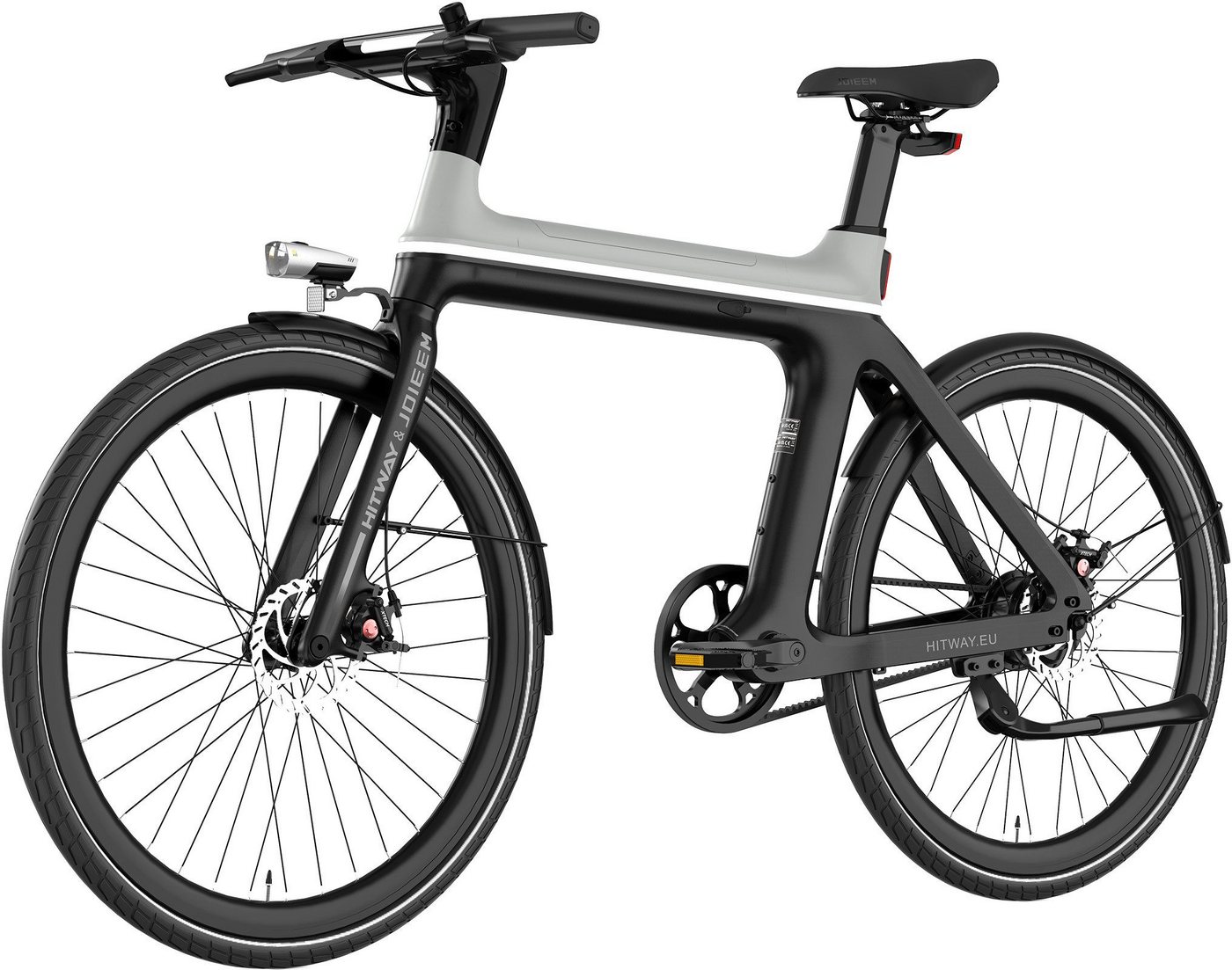HITWAY E-Bike Cityrad 29 Zoll Elektrofahrrad mit 4G-GPS-Tracking, Max. 70km Reichweite, 1 Gang, Heckmotor, 345,6 Wh, Samsung Akku Smart E-Citybike, Diebstahlschutzsystem & IPX5