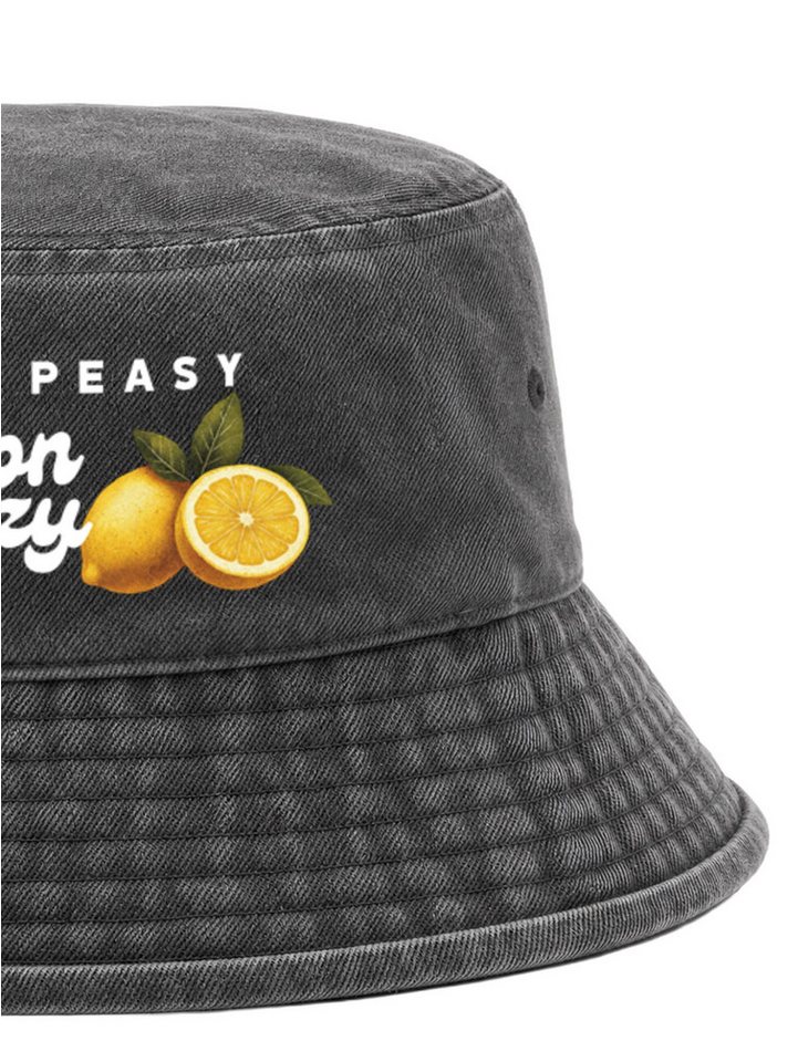 Neverless Fischerhut Anglerhut mit Print Easy Peasy Lemon Squeezy – Bucket Hat Herren Bild 2