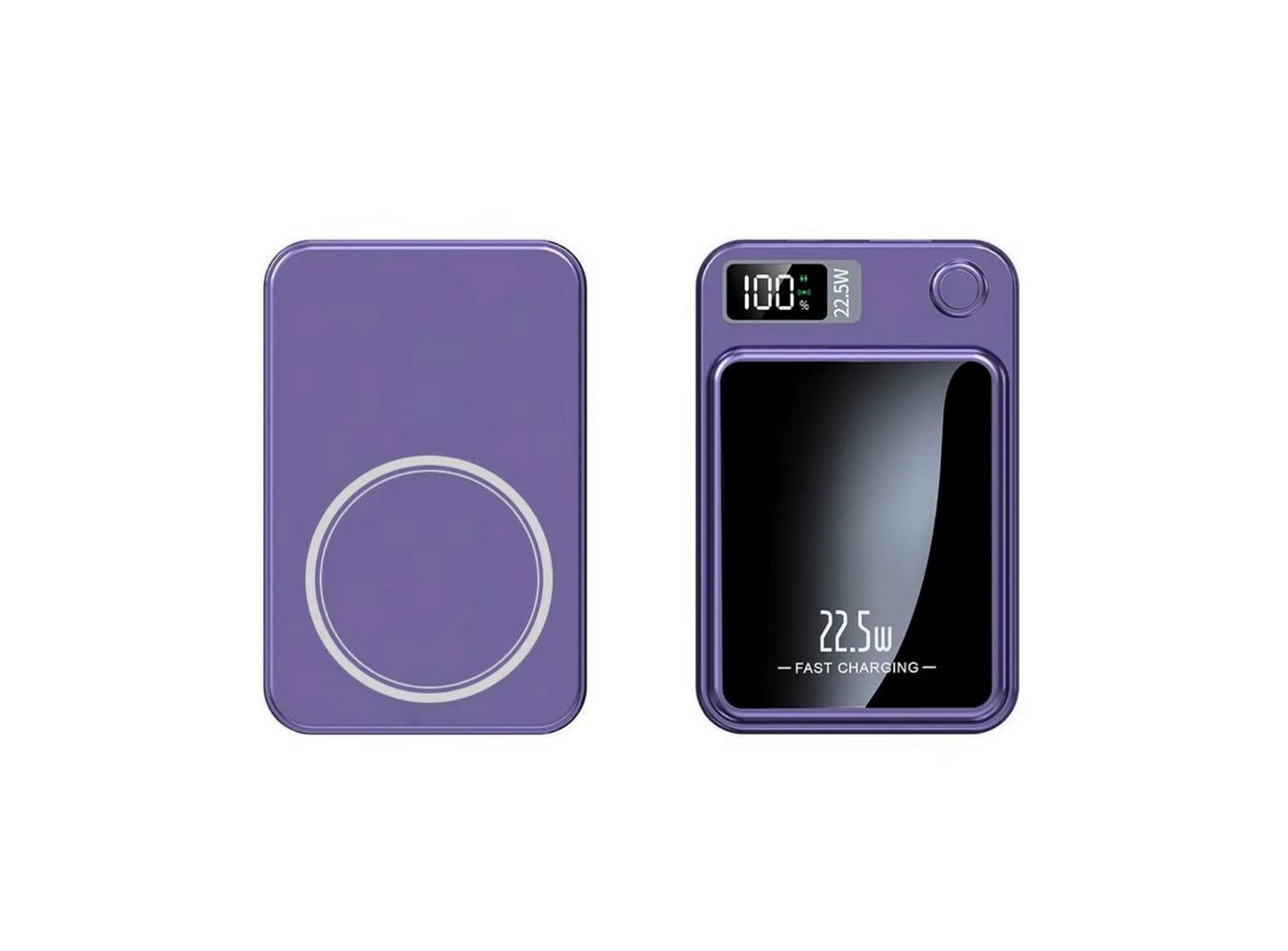 Athlix 10000mAh Magnetische Kabellose Power Bank für Apple iPhone Powerbank 10000 mAh, Starker Magnetischer Snap-On-Akkupack, schlank, leichtgewichtig Bild 2