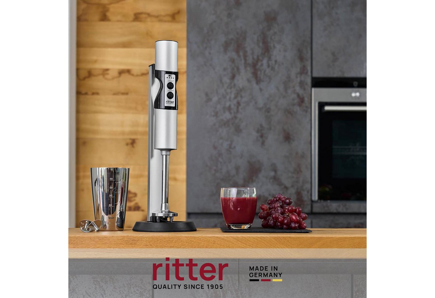 ritter Stabmixer stilo 7 Plus, Akkubetrieben, kabellos, Edelstahl, Made in Germany Bild 2
