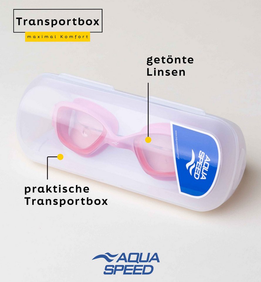 Aqua Speed Schwimmbrille Torrent Trainingsmaske verspiegelt rosa – UV & Beschlagschutz, (Perfekt für Wellness-Schwimmen, Urlaub & Hallenbadbesuche), Einfache Größenanpassung für Kinder & Erwachsene