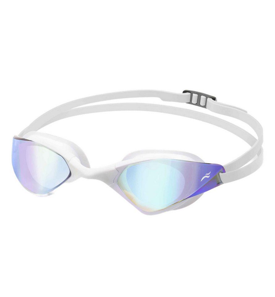 Aqua Speed Schwimmbrille Riptide Race-Goggles verspiegelt weiß – UV-Schutz & Antibeschlag, (Für dynamisches Bahnenschwimmen & intensive Trainingseinheiten), Antibeschlag-Innenbeschichtung – freie Sicht bei jedem Training Bild 5