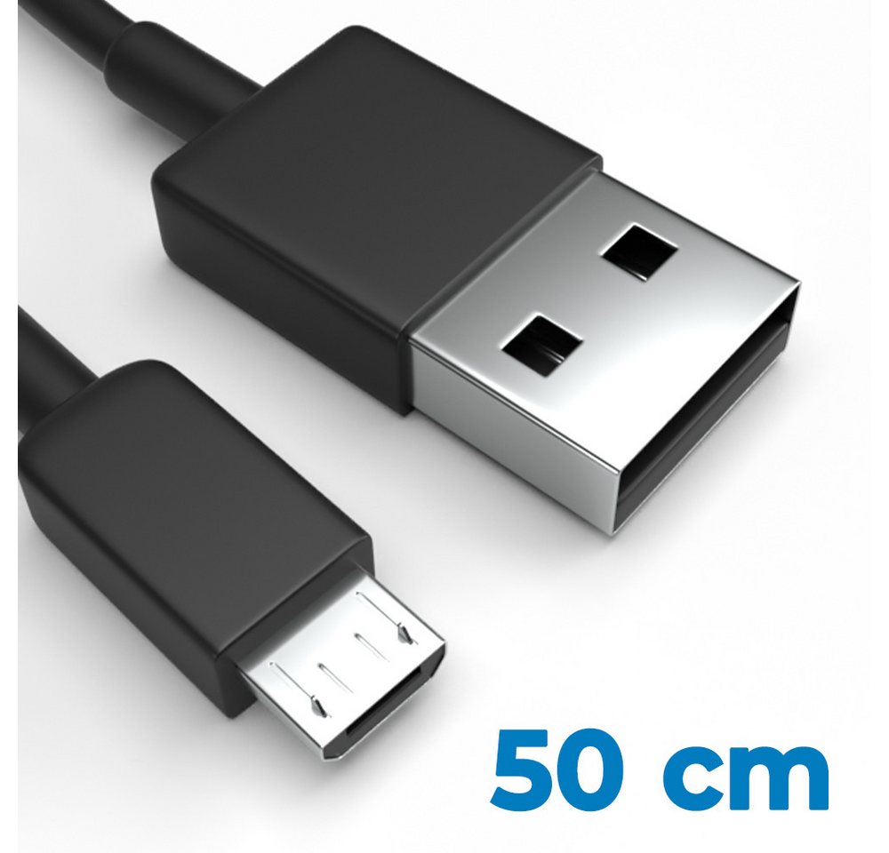 Justcom Samsung Galaxy A7 2018 Duos USB-Kabel, Micro-USB, USB-A (50 cm), Schnellladekabel, Datenkabel, Handy, Tablet Bild 2