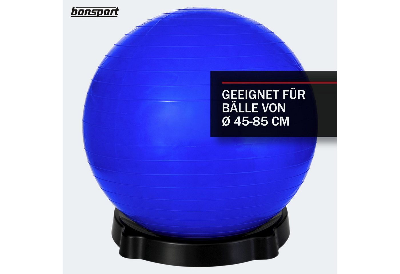 bonsport Sitzball Ballschale für Sitzball / Gymnastikball, schwarz