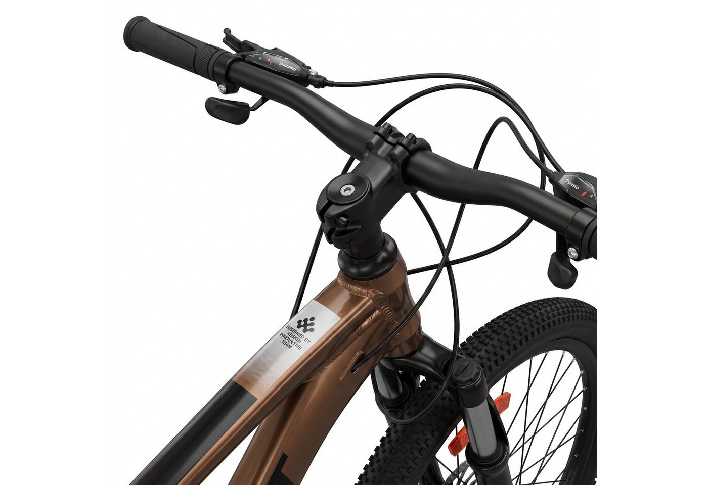 Keskin eBike Mountainbike Keskin MTB1, 29 Zoll Fahrrad für Herren Damen, Mädchen und Jungen, 21 Gang Shimano RD-TY300D/EF500 Schaltwerk, Kettenschaltung, (Aluminiumrahmen, mechanischen Scheibenbremsen), mit 29"x2,35" Luftreifen ideal für Gelände und Alltag Bild 5
