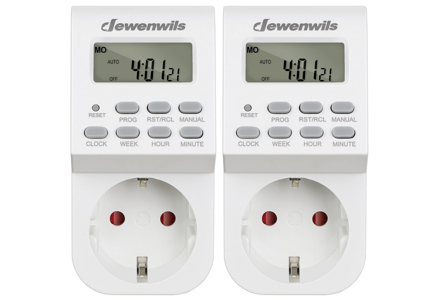 DEWENWILS Zeitschaltuhr Digitale Zeitschaltuhr Steckdose für Beleuchtung, Kaffeemaschine, digital, 2er Set, LCD-Display Bild 3