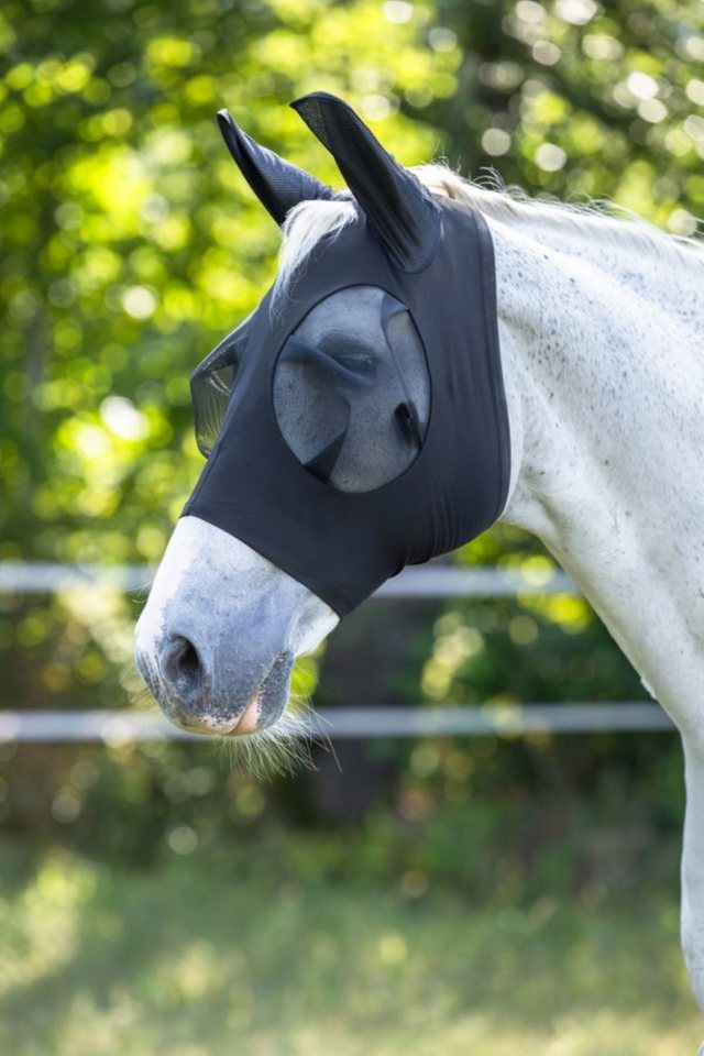 Kerbl Pferde-Fliegendecke Kerbl Fliegenschutzmaske FinoStrech schwarz, Cob, 3229051