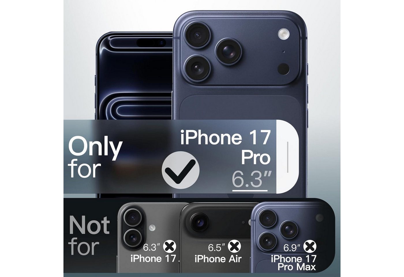 LuxusKollektion Smartphone-Hülle Handyhülle iPhone 17 Pro MagSafe Kameraschutz stoßfest Dunkelblau