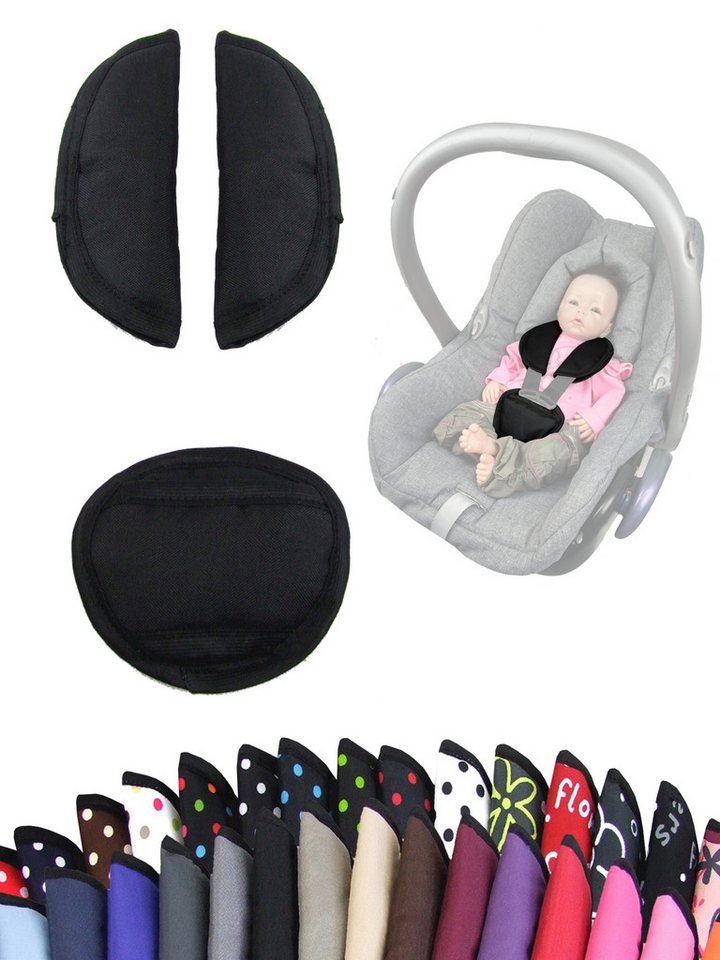 BambiniWelt by Rafael K. Gurtpolster Gurtpolster Set universal Babyschale Autositz z.B. Maxi Cosi Cybex Bild 3